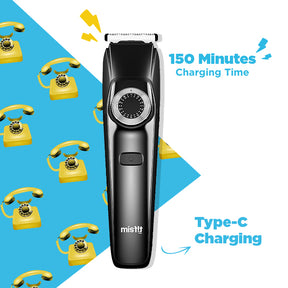 Misfit Groom 700 | Trimmer with 180 Minutes Runtime, 40 Length Settings, Premium Matte Finish, Type-C Charging