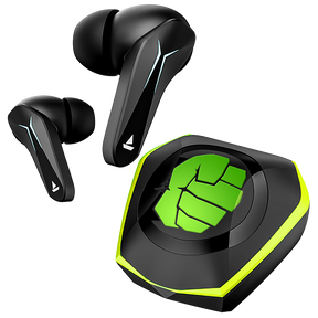 boAt Immortal 121 Hulk Edition | Bluetooth Gaming Wireless Earbuds with BEAST™️Mode, 40 Hours Playback, Blazing RGB Lights