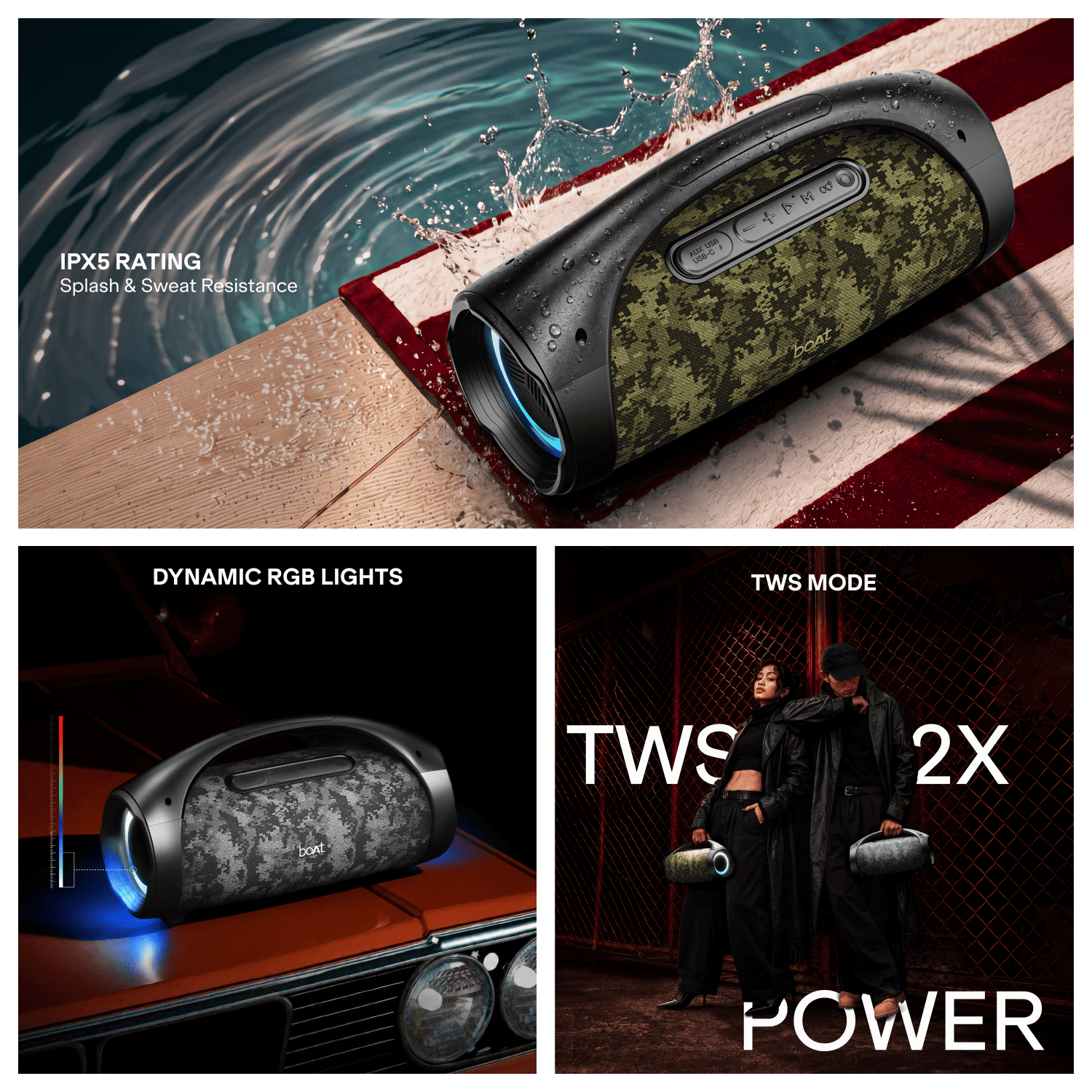 boAt Stone 900 | 80W Bluetooth Speaker with TWS, RGB LED Lights & Up to 15H Playtime