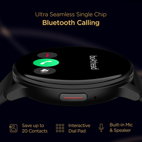 boAt Lunar Call | 1.28” (3.25 cm) HD Display Smartwatch, BT Calling, ENx™ Algorithm, Bilingual, 100+ Sports Mode