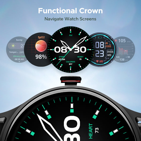 boAt Primia Celestial | Smartwatch with 1.52" Round HD Display, BT Calling, 100+ Sports Modes, Functional Crown
