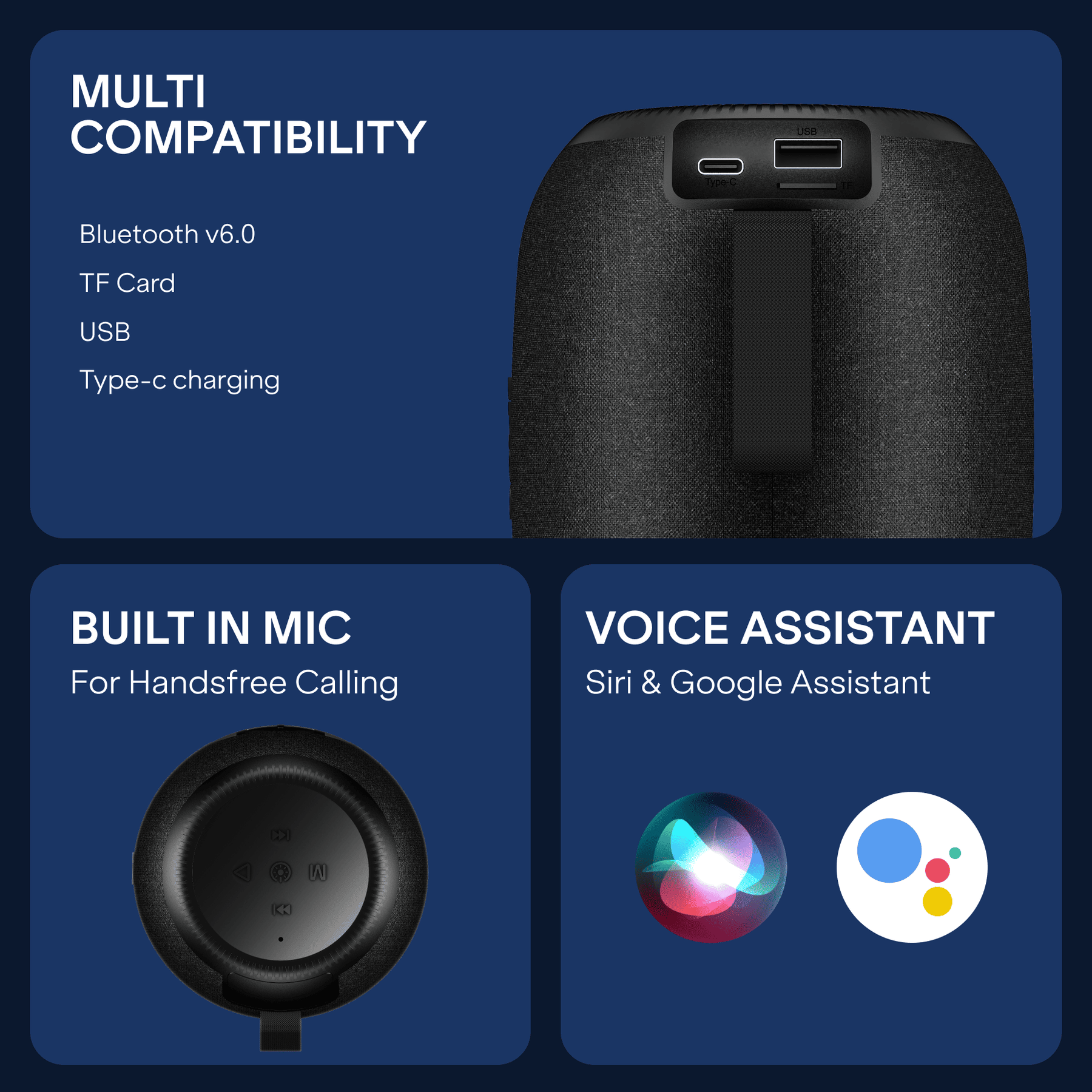 boAt Stone Neo | 5W Bluetooth Speaker with TWS, RGB LED Lights & Up to 12H Playtime