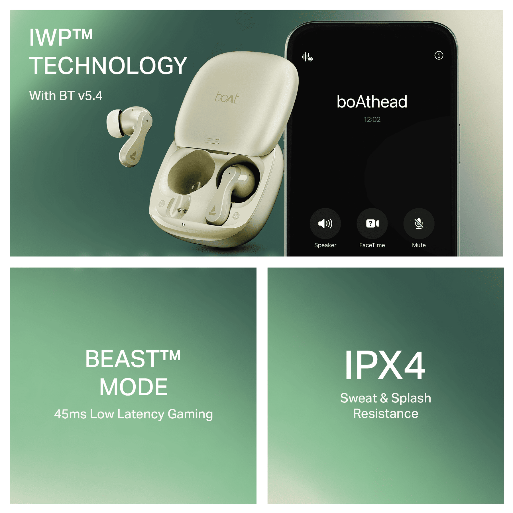boAt Airdopes 313 | Wireless Earbuds with 75 Hours Playback, Quad Mics ENx™, BEAST™ Mode & boAt Signature Sound