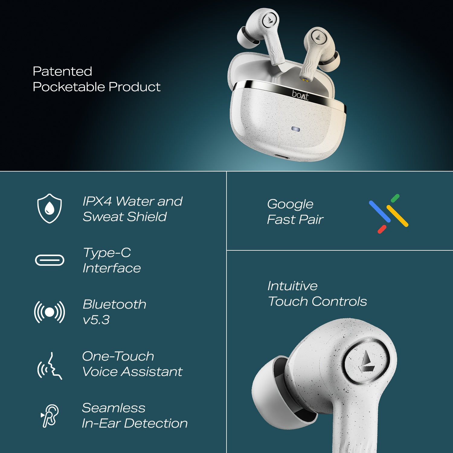 boAt Nirvana Ion ANC Pro | Wireless Earbuds with 32dB ANC, 120 Hours Playback, Dual EQ Modes, LDAC technology, BEAST™ Mode