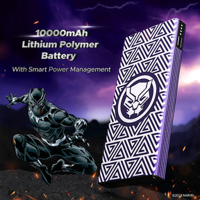 EnergyShroom PB300 Black Panther Edition | 10000mAh Powerbank with 22.5W Fast Charging, 12-Layer Smart IC Protection, Universal Compatibility