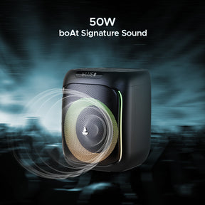boAt Party Pal 185 | Bluetooth Party Speaker with 50W RMS Stereo Sound, 6 Hours Playback, TWS Modes for 2x Impact