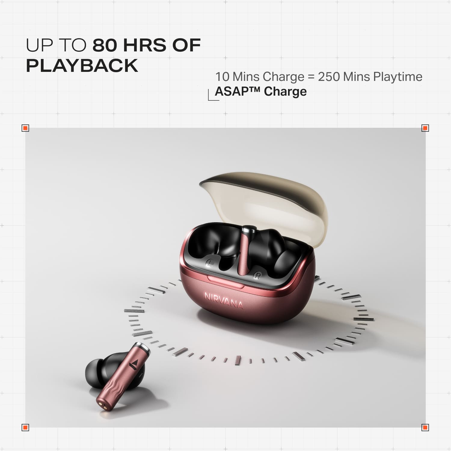 boAt Nirvana Zenith Pro | Wireless Earbuds with Spatial Audio, 80H Playback & 50dB Hybrid Adaptive ANC