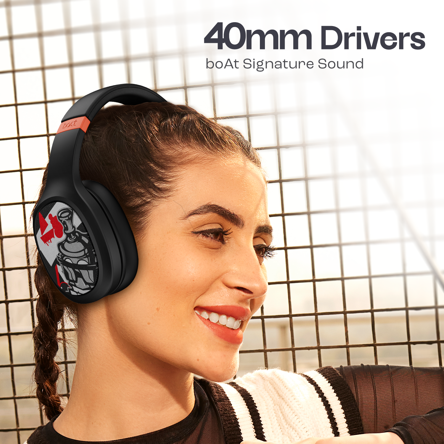 boAt Rockerz 460 | Wireless Headphone with 40mm Drivers, 30 HRS of Playback, ENx™ Technology For Clear Calls, Dual Pairing