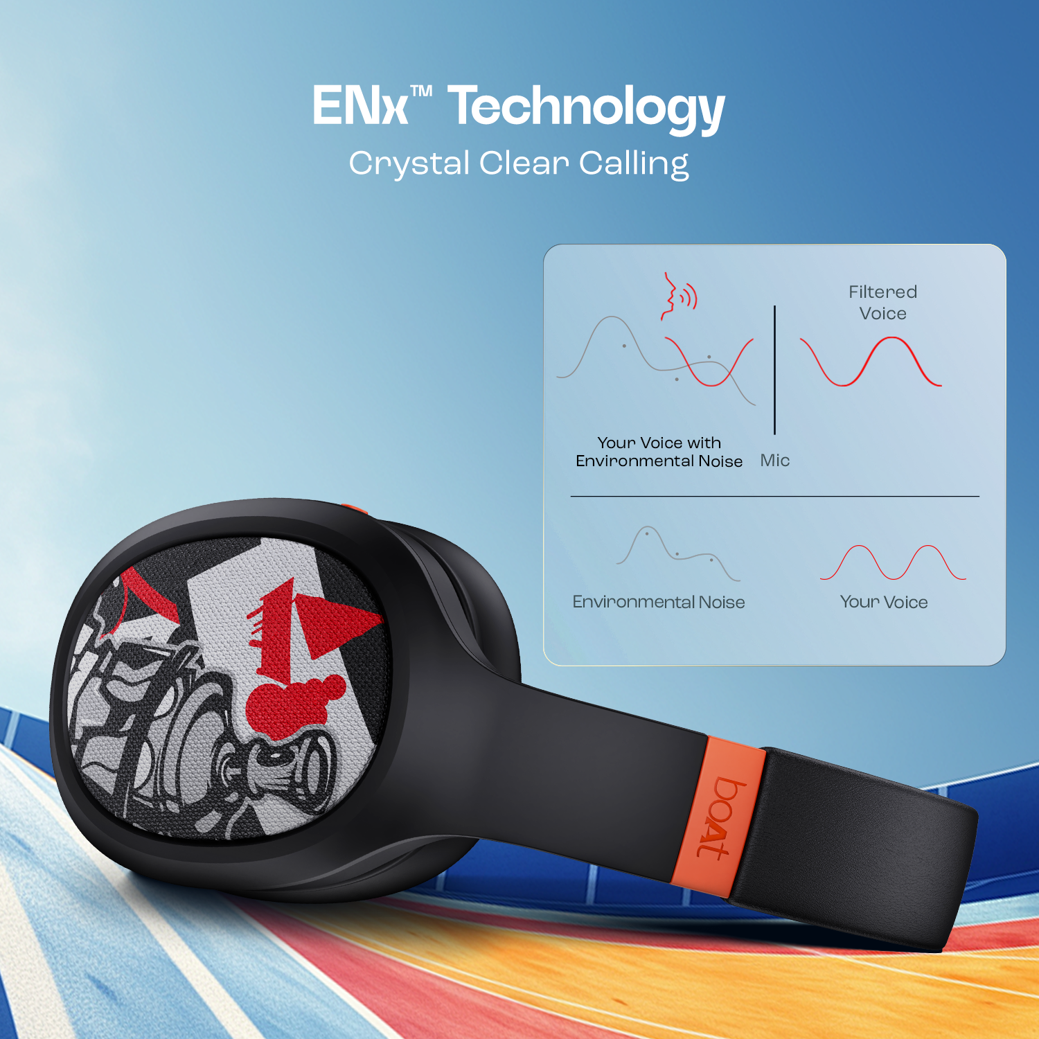 boAt Rockerz 460 | Wireless Headphone with 40mm Drivers, 30 HRS of Playback, ENx™ Technology For Clear Calls, Dual Pairing