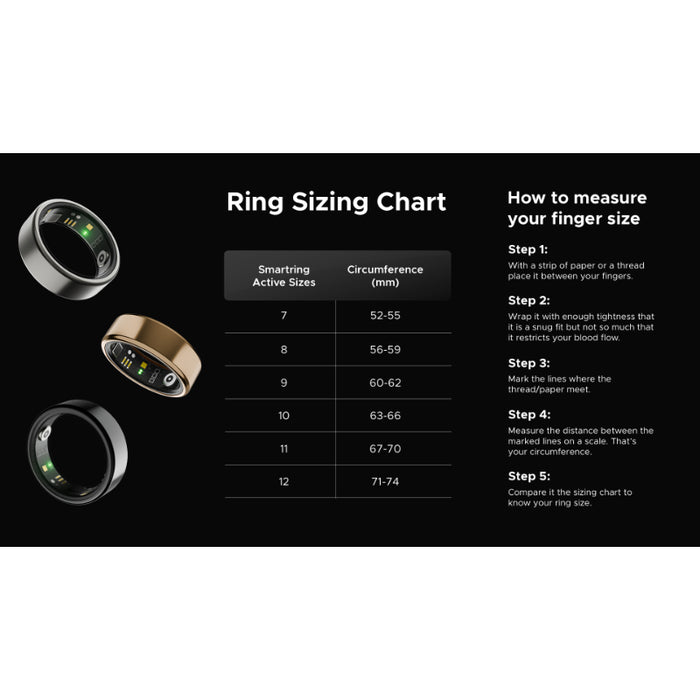 Smart Ring Active- Size Guide