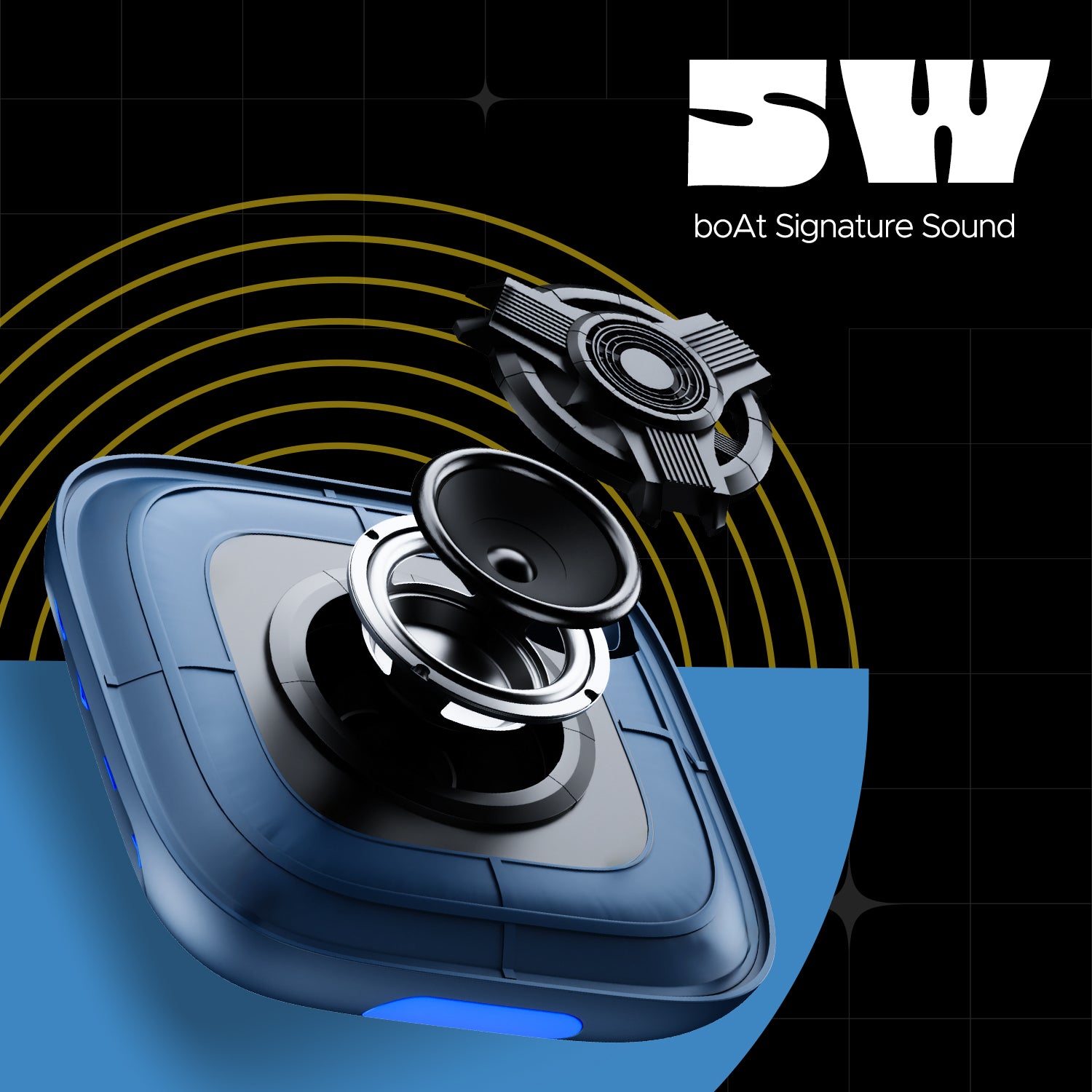 boAt Stone 190 Pro | Portable Bluetooth Speaker with 5W boAt Signature Sound, 12 Hours Playback, TWS Functionality