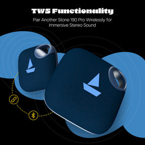 boAt Stone 190 Pro | Portable Bluetooth Speaker with 5W boAt Signature Sound, 12 Hours Playback, TWS Functionality
