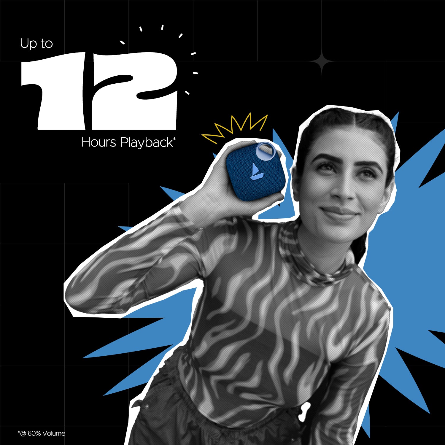 boAt Stone 190 Pro | Portable Bluetooth Speaker with 5W boAt Signature Sound, 12 Hours Playback, TWS Functionality