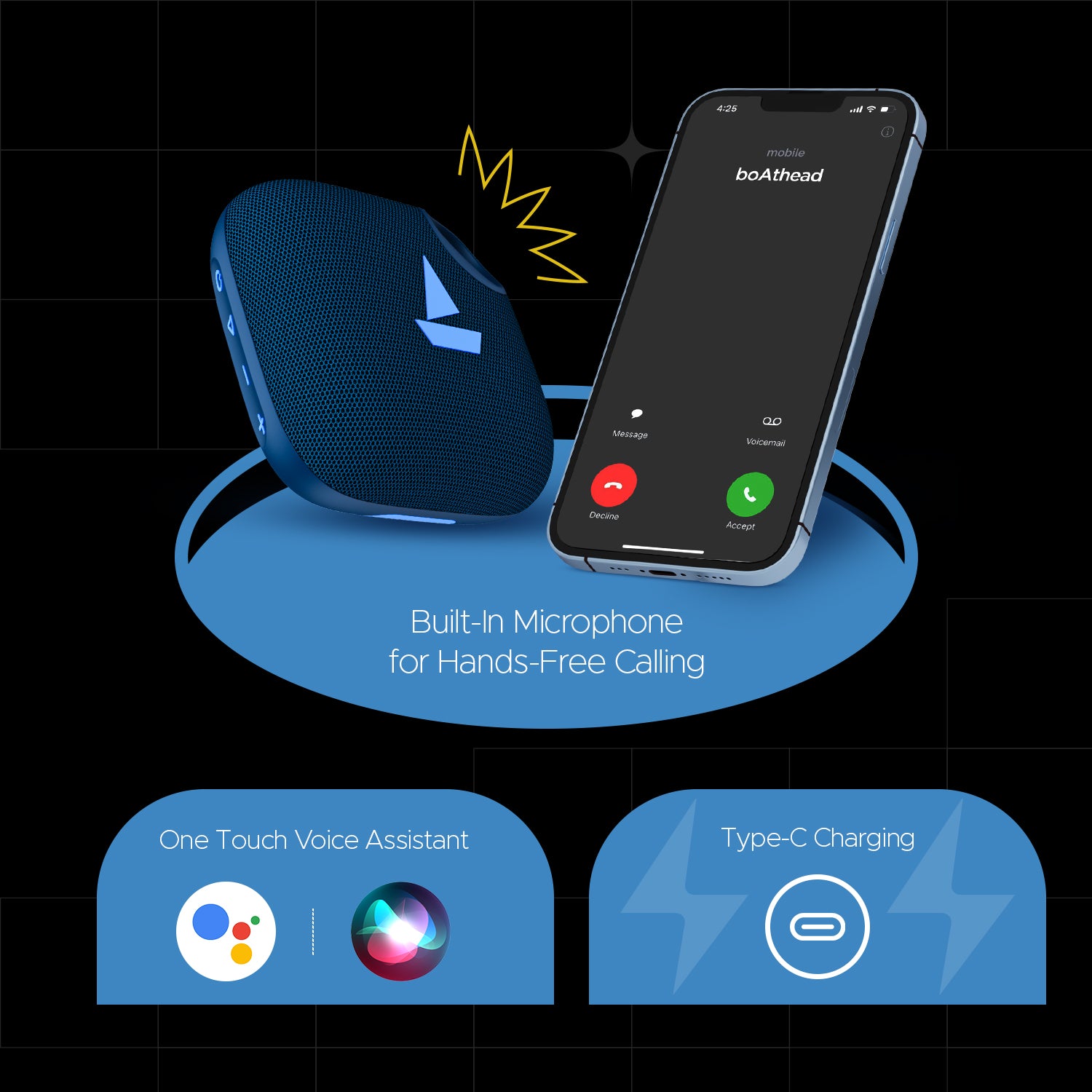 boAt Stone 190 Pro | Portable Bluetooth Speaker with 5W boAt Signature Sound, 12 Hours Playback, TWS Functionality