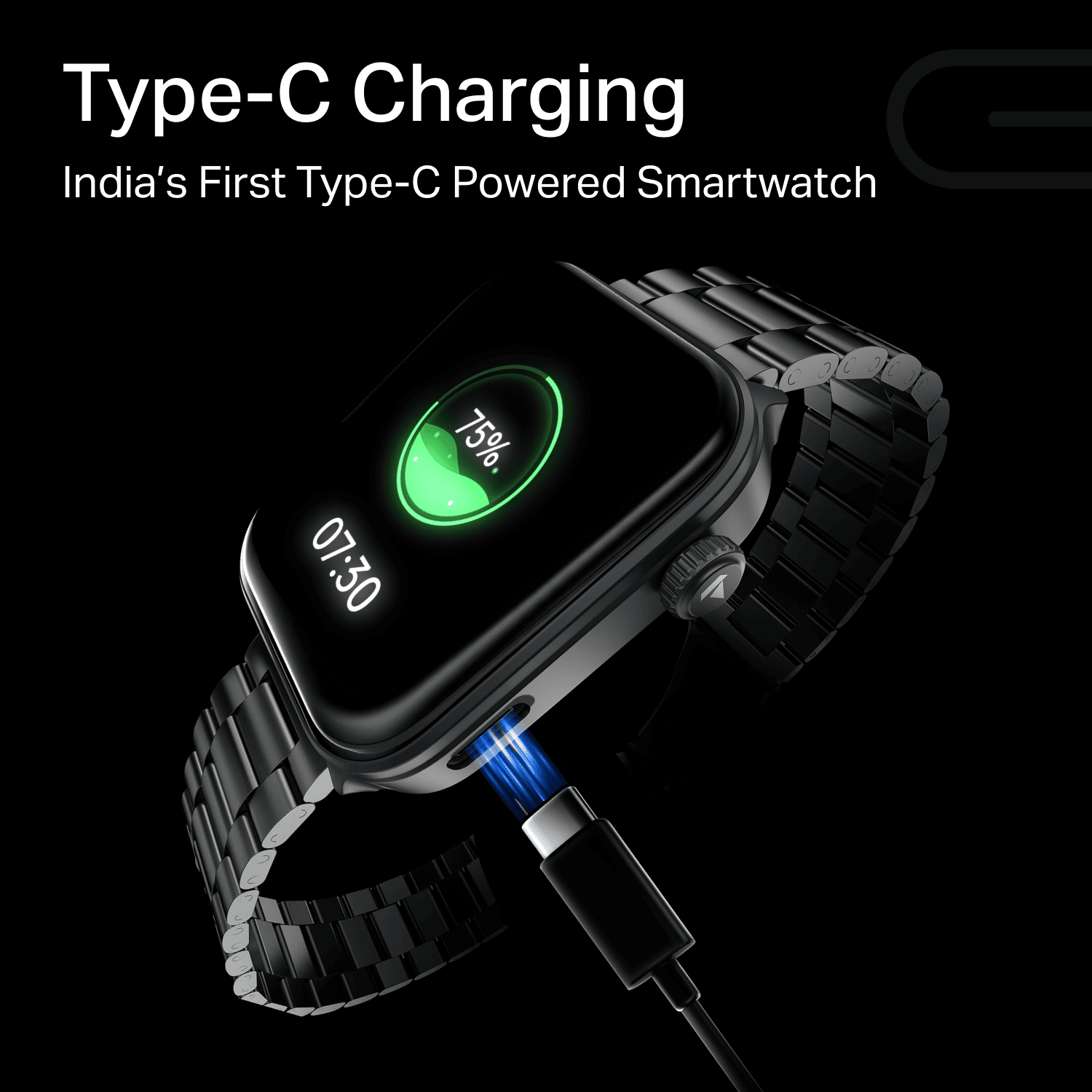 boAt Storm Call 4 | India's First Smartwatch with Type-C Charging