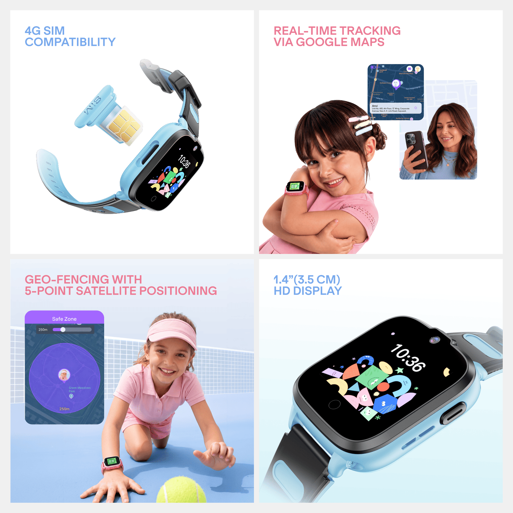 boAt Sailor Nav | 4G Kids Smartwatch with GPS Tracking, Video Calling & SOS Alerts