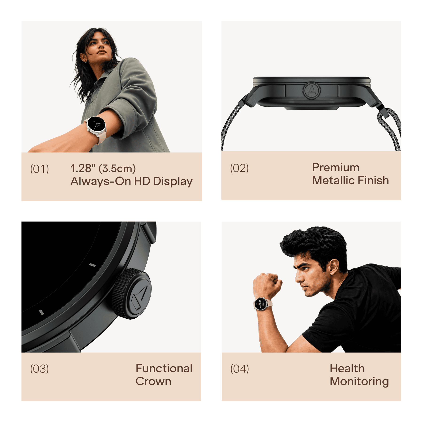 boAt Lunar Connect 2 | HD Smartwatch with Bluetooth Calling, SOS & Health Tracking