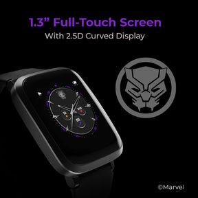 boAt Watch Storm Black Panther Marvel Edition | Smart Watch with 1.3" (3.3 cm) Full Touch Curved Display, Health Monitoring, Daily Activity Tracker
