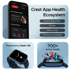 boAt Wave Active | Smart Watch with 1.96" (4.97 cm) HD Display, 700+ Active Modes, Crest App Health Ecosystem