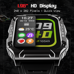 boAt Wave Armour 2 | Smartwatch with Bluetooth Calling, 1.96" (4.97cm) HD Display, 100+ Sports Mode, Up to 25 Days Battery