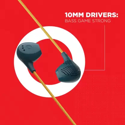 boAt Bassheads 104 | Wired Earphones with 10mm drivers, Absolute Experience, Immersive Audio, Lightweight Design