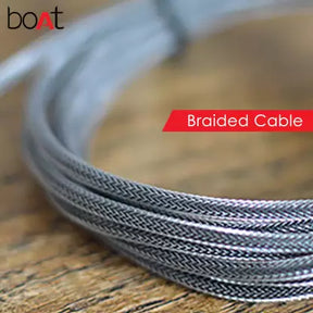 boAt Micro USB 500 Cable 1.5 Meter | Premium USB Cable with 2.4 A data transfer, cotton braided cable - boAt Lifestyle