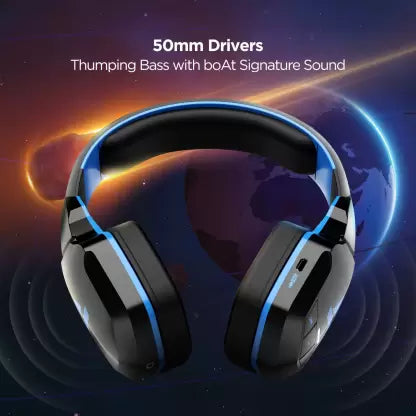 boAt Rockerz 510 | Bluetooth Headphone with super extra bass, Upto 20 Hours Playback, 50mm Dynamic Driver, 400 mah Battery