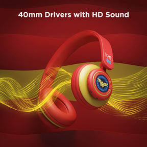 boAt Rockerz 450 Wonder Woman DC Edition | Wireless Bluetooth Headphone with 40mm Dynamic Drivers, Upto 15 Hours Playback, Adaptive Headband