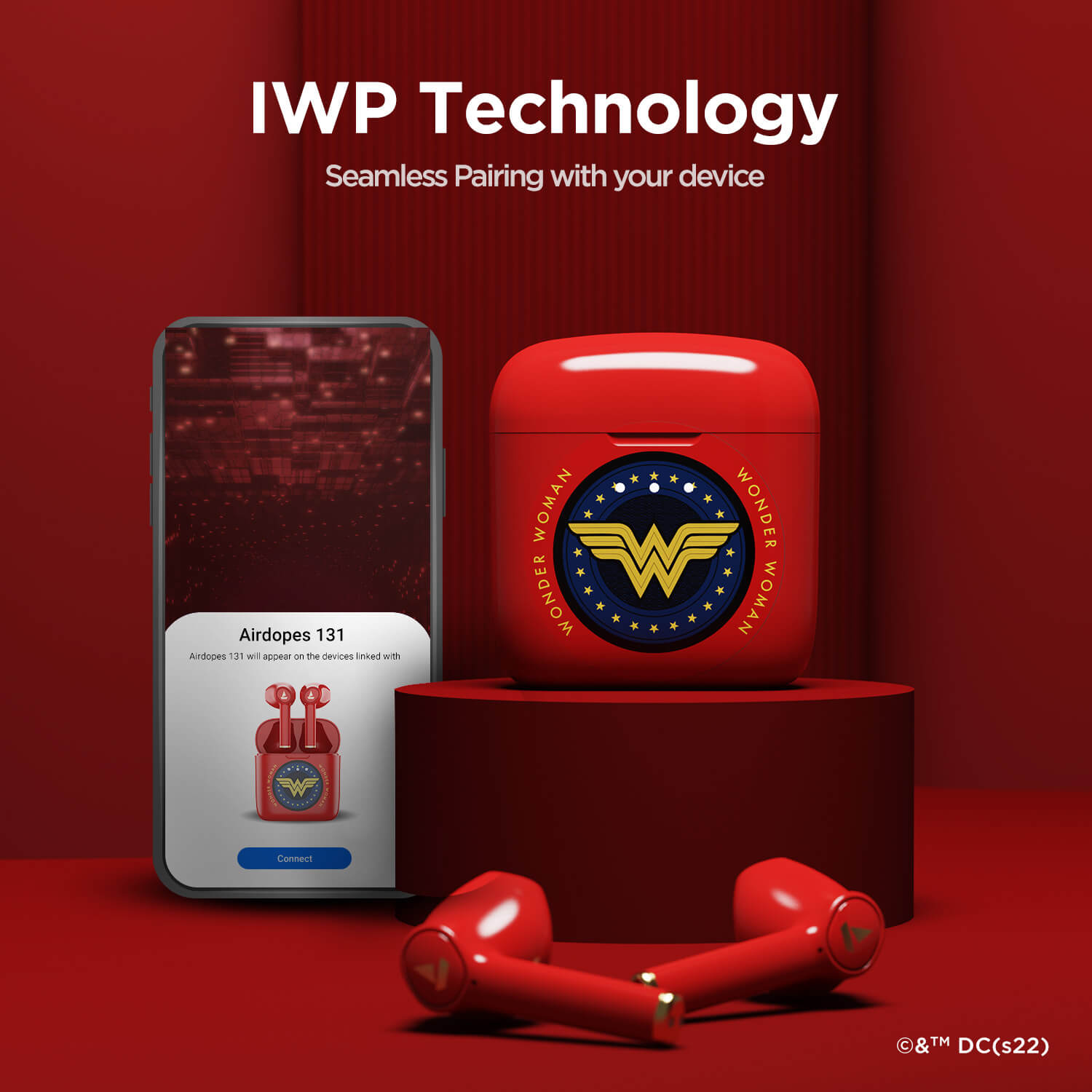 Airdopes 131 DC Edition | 13 mm Drivers, Type-C Carry Case, 12 hours Nonstop Music