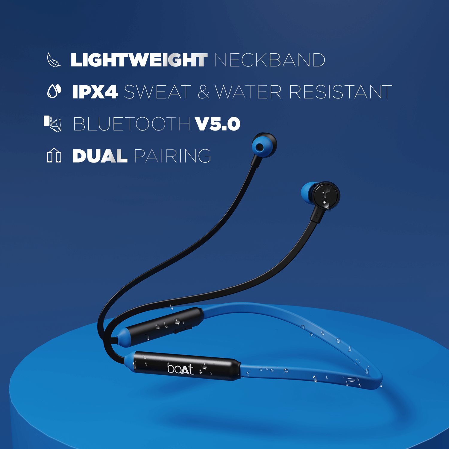 boAt Rockerz 103 Pro Wireless Earphones with 10 mm Drivers, Single Press Voice Assistant, Up To 20 Hours Uninterrupted, ENx™ Technology