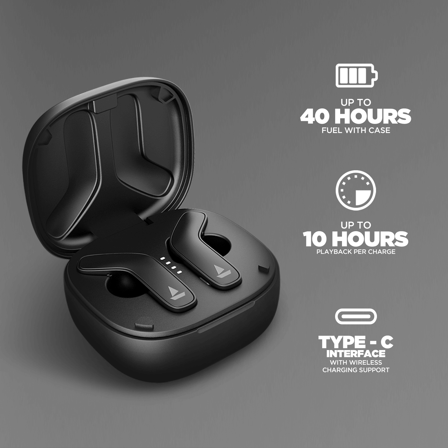 boAt Airdopes 711 | Wireless Gaming Earbuds with Powerful 6mm drivers, Upto 50 hours Playback, 470mAh Charging Case