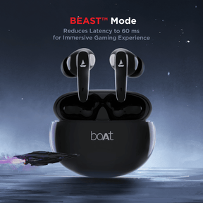 boAt Airdopes 183 | Wireless Bluetooth Earbuds with 10mm Driver, Upto 90 Minutes Playback in 10 Minutes Charge, ASAP Charge Technology, BEAST™ mode