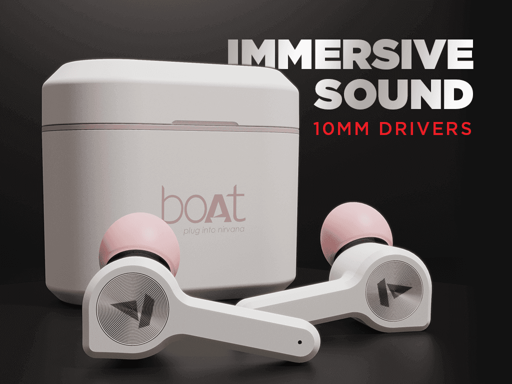 boAt Airdopes 408 | Wireless Earbuds with 10mm drivers, IWP™️ Technology, ENx™️ Technology, Playback Upto 30 Hours