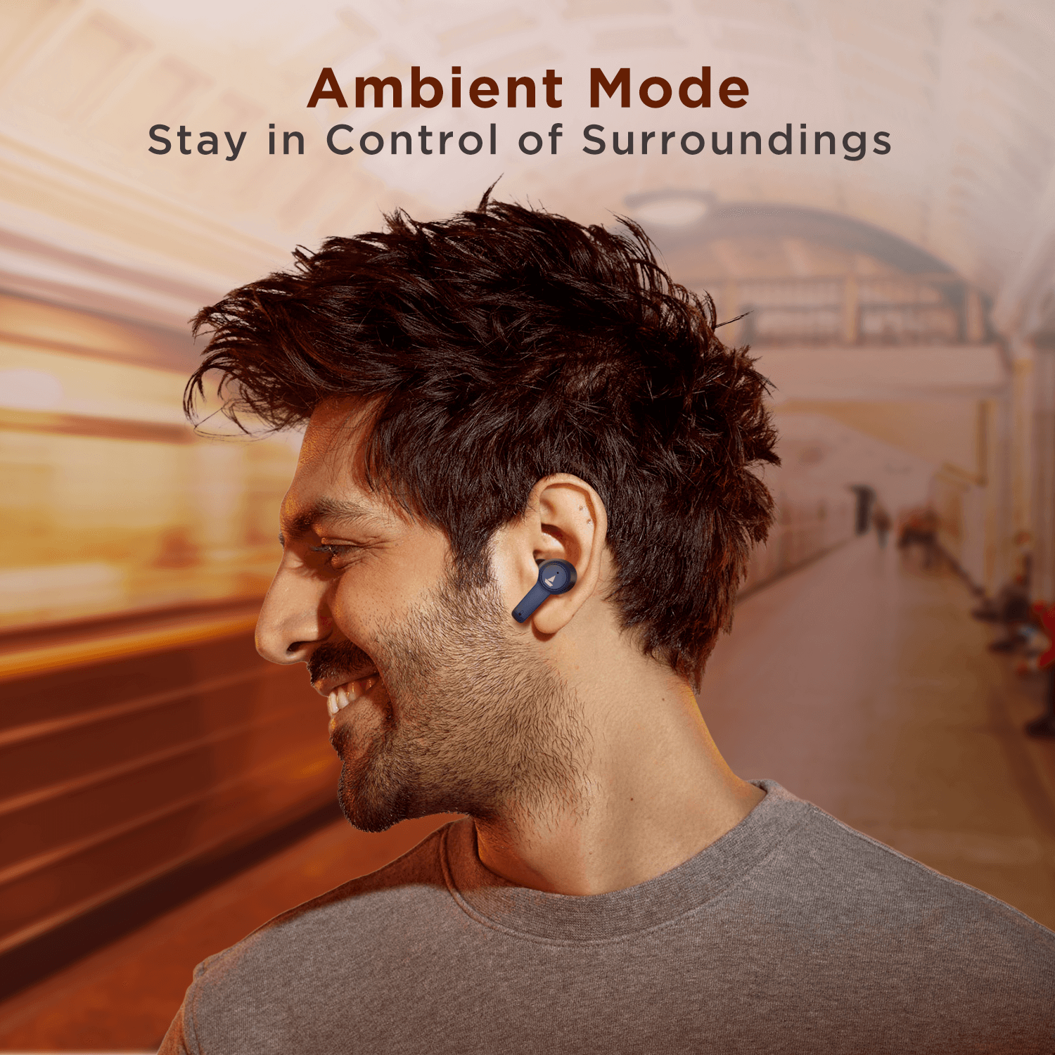 boAt Airdopes 411 ANC | Noise-Cancelling Earbuds with 10mm Drivers, ASAP™ Charge Technology, Up to 25dB ANC, ENx™ Technology, 17.5 Hours Playback