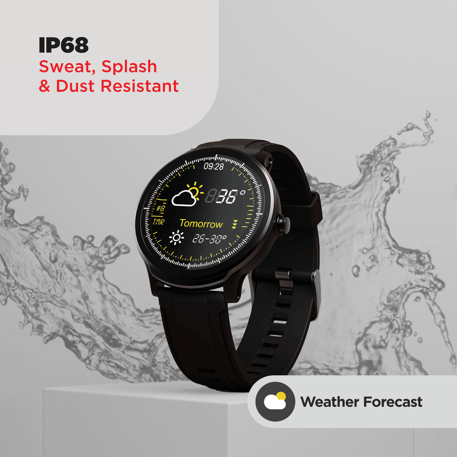 boAt Watch‌ Delta | Premium Smart Watch with 1.3" Full-Touch LCD Round Display, 3D hologram User Interface, 300+ Watch Faces