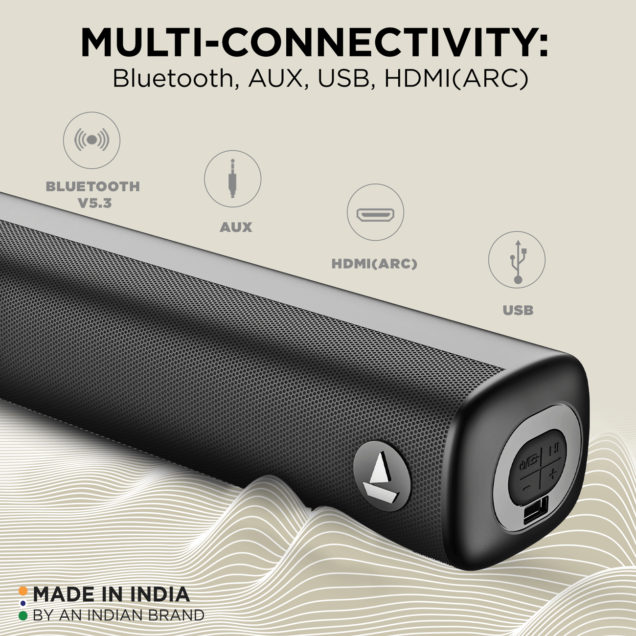 BoAt Aavante Bar Tune 60W RMS 2 0 Bluetooth Soundbar boat-aavante-bar-tune-60w-rms-2-0-bluetooth-soundbar