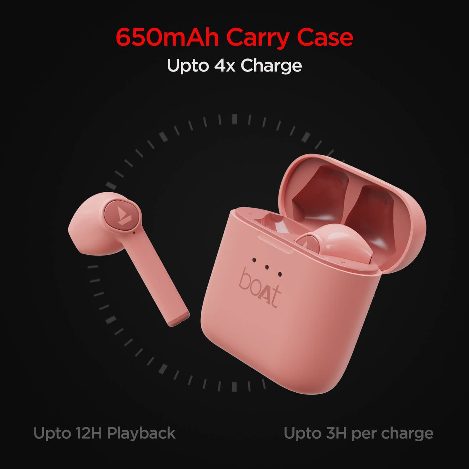 boAt Airdopes 131 | Wireless Earbuds with upto 60 Hours Playback, 13mm Drivers, IWP Technology, 650mAh Charging Case