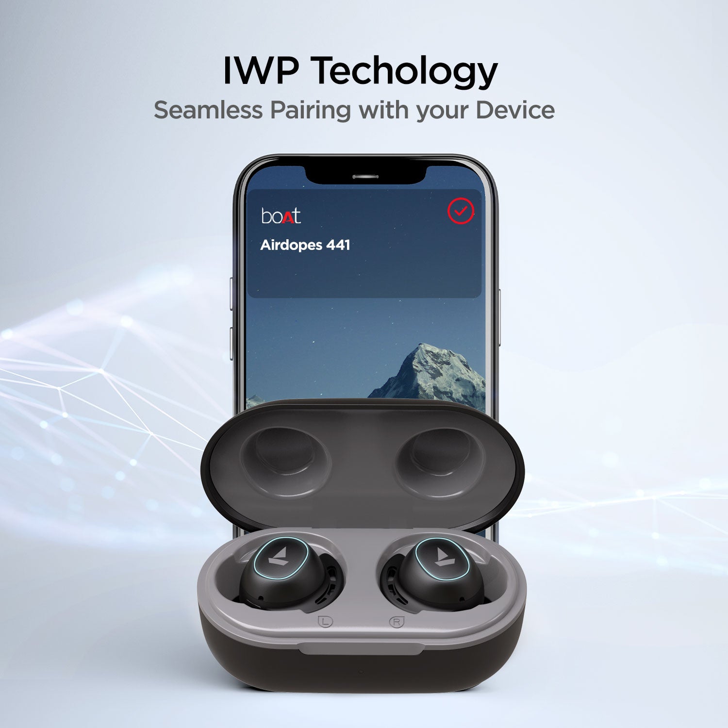 boAt Airdopes 441 | Wireless Earbuds with 6mm Drivers, IPX7 Water & Sweat Resistance, 500mAh Charging Case, Nonstop Music Upto 20 Hours