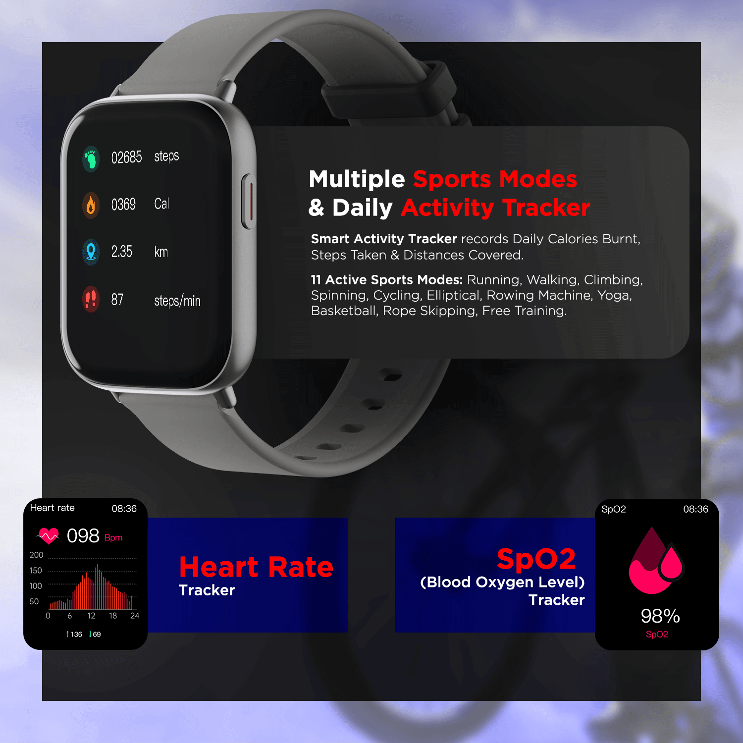 boAt Matrix | 1.65" (4.18 cm) colour AMOLED Display, Fitness Tracking, 100+ Cloud Watch Faces