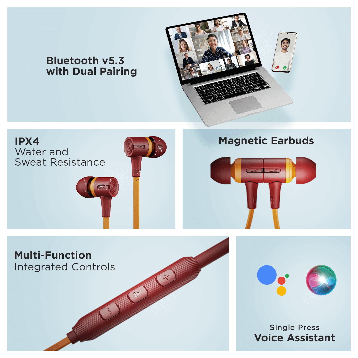 boAt Rockerz 245 Pro | Wireless Earphones with 10 min ASAP™ Fast Charge, 20 Hours of nonstop playback & ENx™ Technology