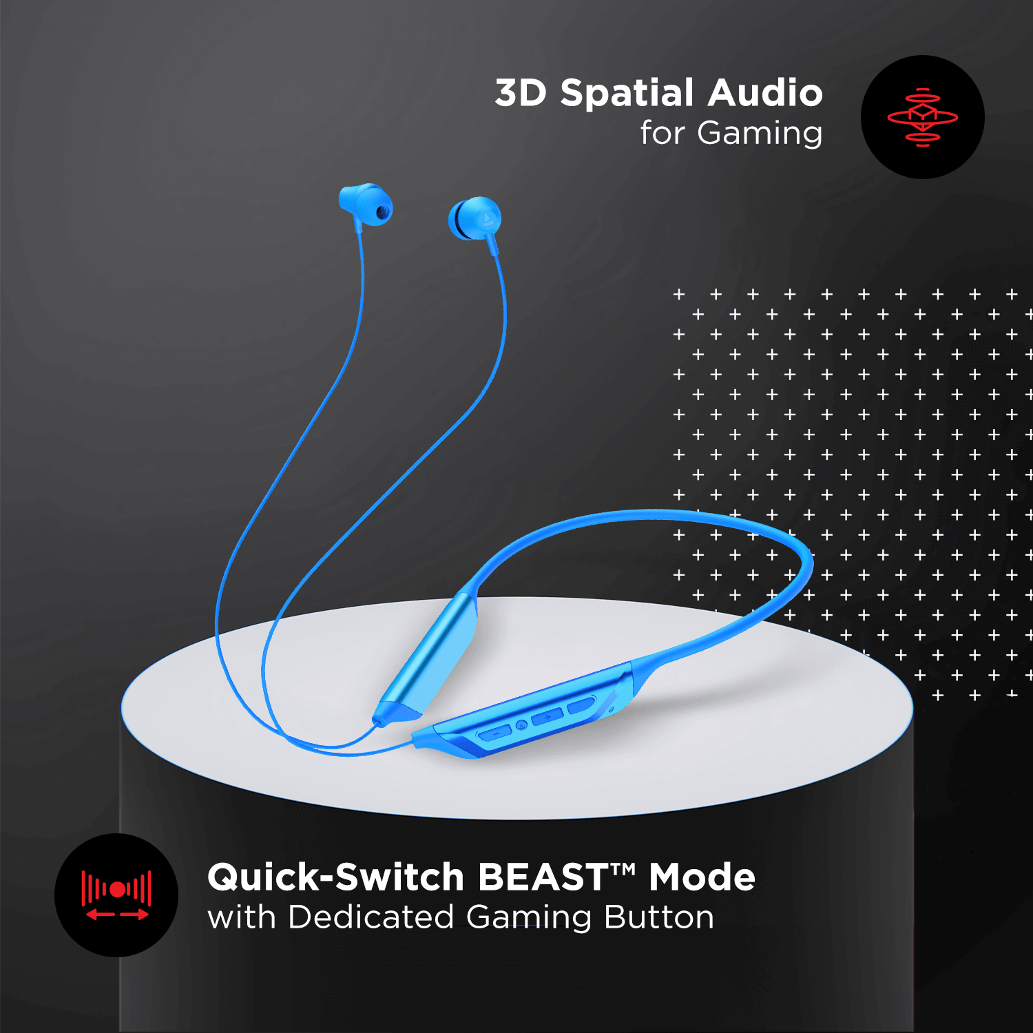 boAt Rockerz 375 | Wireless Earphone with 10mm Driver in both Ears, Upto 20Hrs Playback, BEAST™ Mode with 3D Spatial Sound, boAt Signature Sound