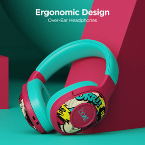 boAt Rockerz 550 | Over Ear Bluetooth Headphones with Upto 20H Playback, 50mm Dynamic Driver, 500mAh Battery