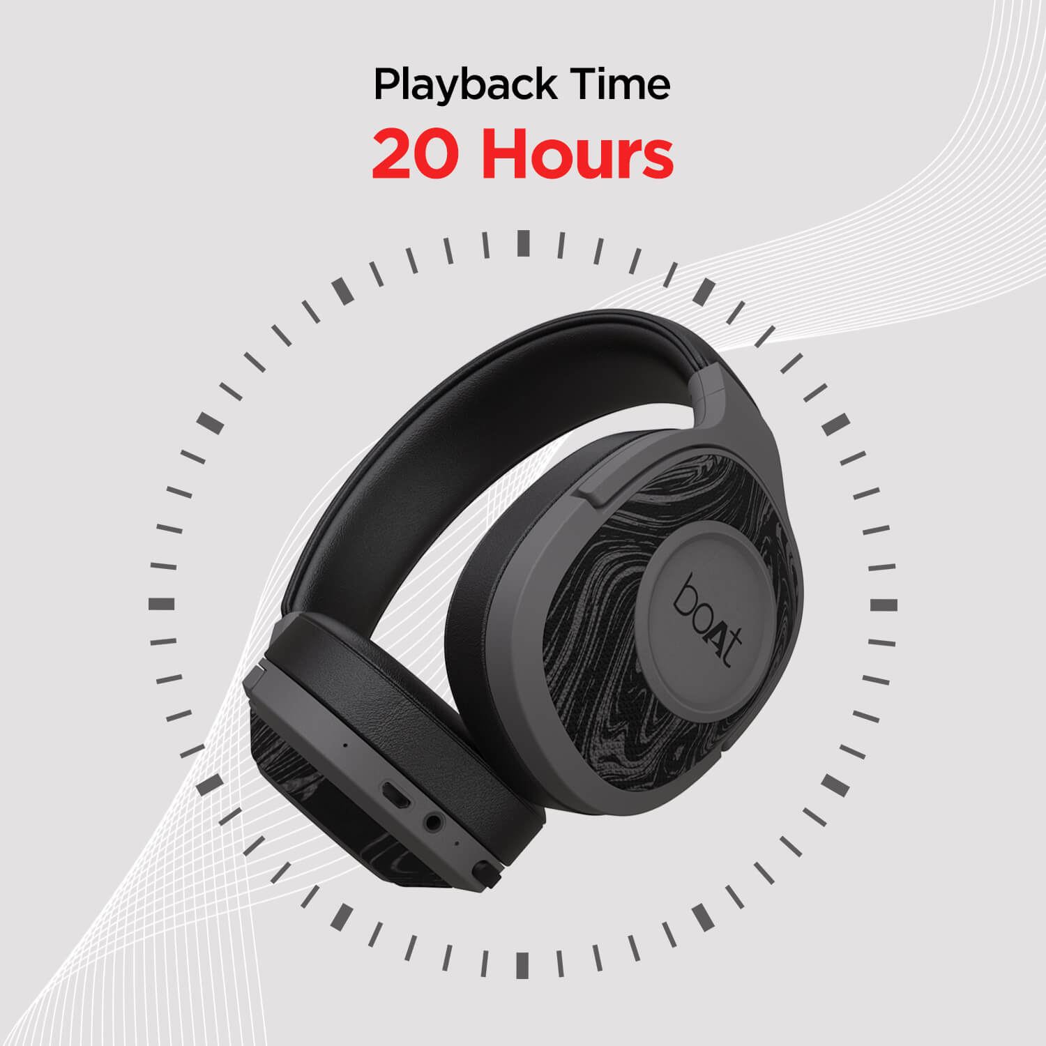 boAt Rockerz 558 | Wireless Headphone with 20 Hours Playback, Physical Noise Isolation, 50mm Dynamic Drivers