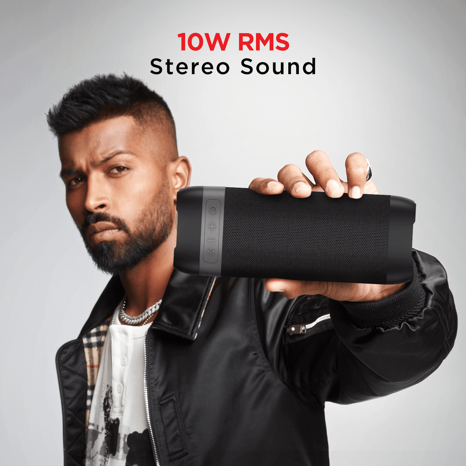 Stone 500 | Portable Bluetooth Speaker with 10W RMS Stereo Sound, RGB Lights, Bluetooth v5.0, AUX, USB & FM mode