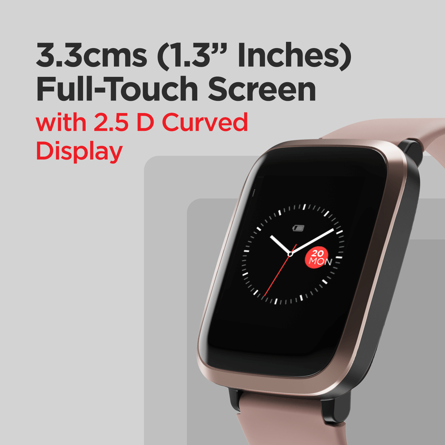 boAt Storm RTL | Fitness & Activity Tracker Smart Watch with 1.29" (3.3 cm) Curved Color Display, SpO2 Sensor and 8 Active Sports Mode