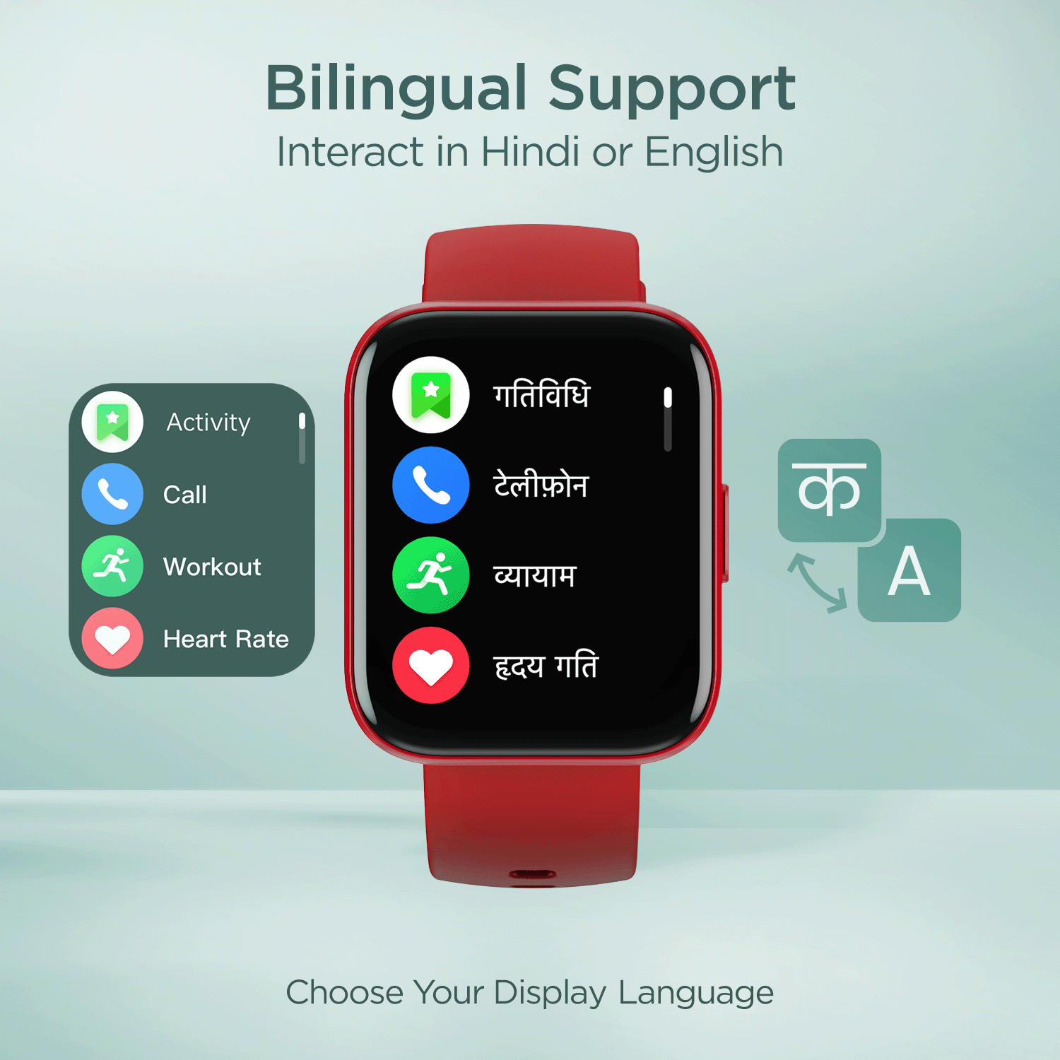 boAt Wave Call Plus | Biggest Display Smart Watch with 1.83" (4.64cm) HD Display, BT Calling, Save up to 20 contacts, IP68 Dust & Water Resistance