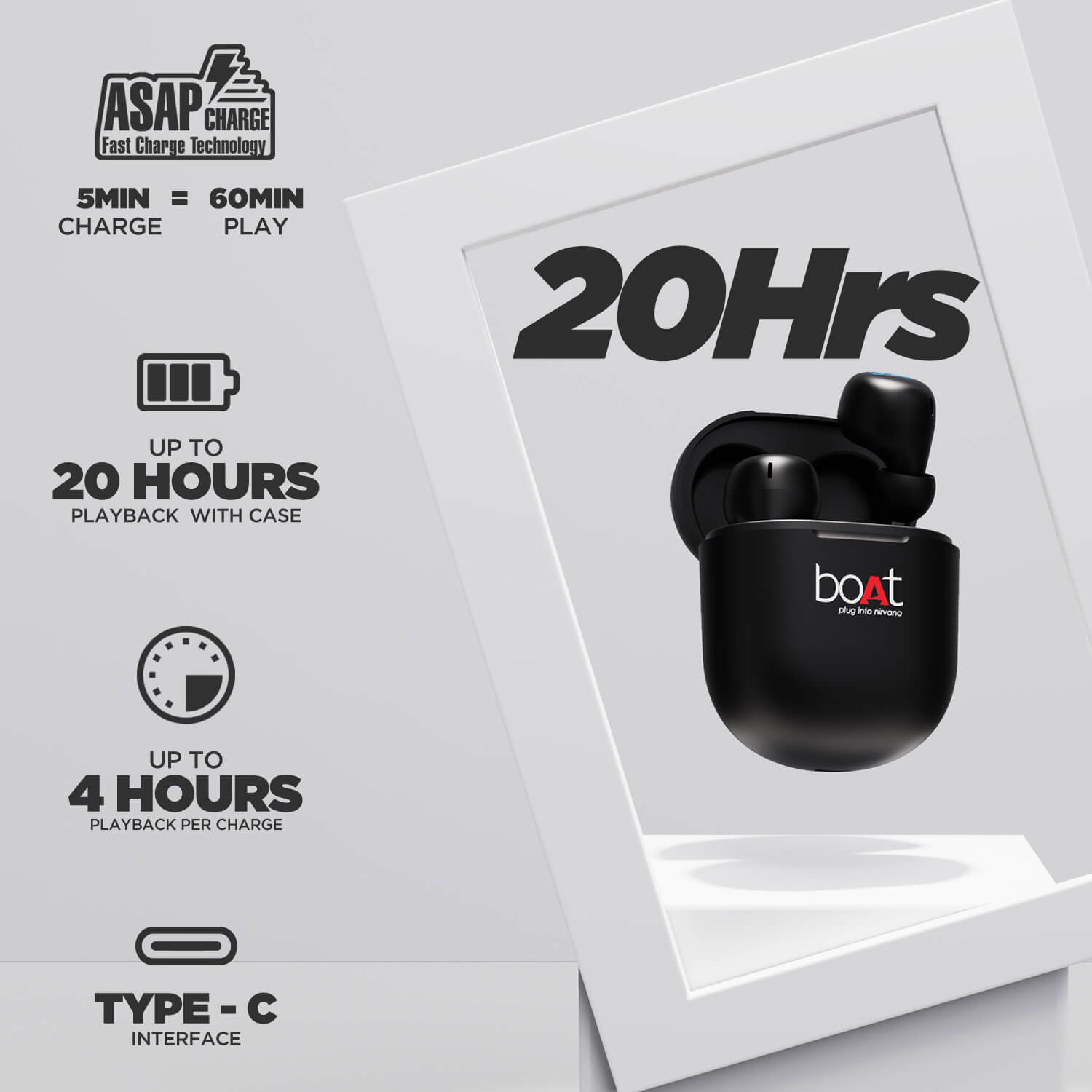 boAt Airdopes 381 Truly Wireless Earbuds description image