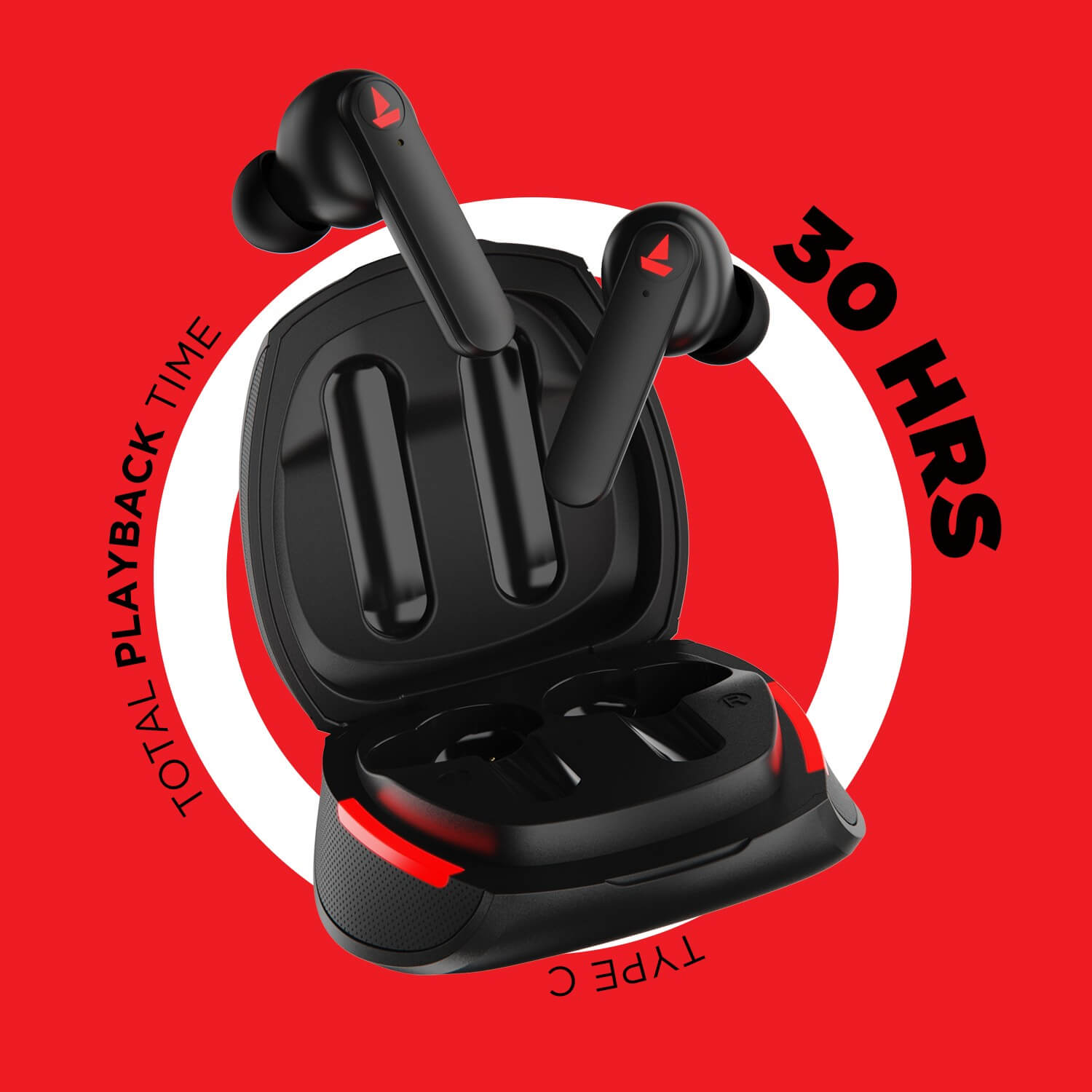 boAt Airdopes 641 | TWS Earbuds with BEAST™️ Mode for Gamers, 500mAh Charging Case, 6mm Dual Drivers, 30 Hours Playback