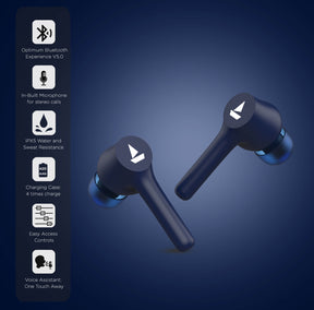 boAt Airdopes 281 | TWS Wireless Earbuds with 6mm Drivers, Bluetooth V5.0, 14 Hours Nonstop Music, 420mAh Charging Case