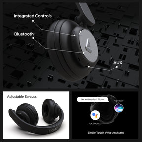 Rockerz 450 | Over Ear Bluetooth Headphones with Upto 15 Hours Playback, Adaptive Headband, 40mm Dynamic Driver, 300 mah Battery